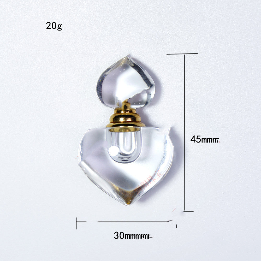 Natural Crystal Perfume Bottle Colorful Fluorite Polyhedron Pendant